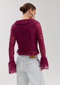 Load image into Gallery viewer, Harper and Yve Jaden Lace Longsleeve Blouse Cassis