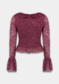 Load image into Gallery viewer, Harper and Yve Jaden Lace Longsleeve Blouse Cassis