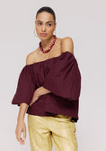 Load image into Gallery viewer, Harper & Yve Lauren Off Shoulder Top Wine Berry