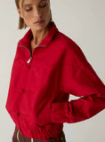 Load image into Gallery viewer, Laagam - Sylvie Red Bomber Jacket