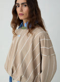 Load image into Gallery viewer, Laagam Kelly Beige Striped Sweater