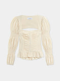 Load image into Gallery viewer, Laagam - Mary Ecru Textured Blouse