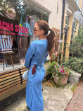 Load image into Gallery viewer, LACHA Studio - Reversible Wide to Balloonpants in Burgundy/ Blue Pinstripe - LACHA FOREVER DROP