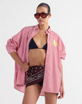 Load image into Gallery viewer, Stieglitz Lua Gestreepte Blouse met Banaan - Oversized