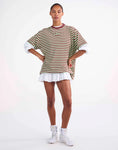 Load image into Gallery viewer, Stieglitz Pip Strepen Tshirt groen- Valt heel oversized