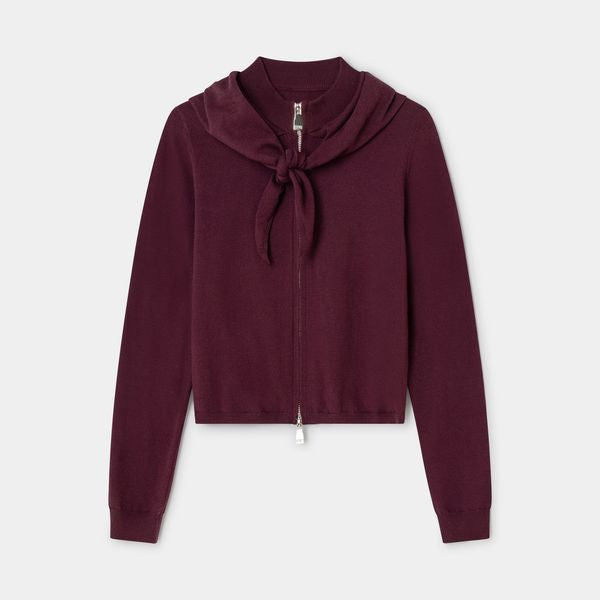 Laagam - Frida Burgundy Zipper Knit Vest