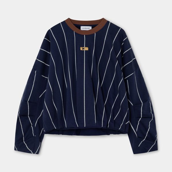 Laagam Kelly Navy Striped Sweater