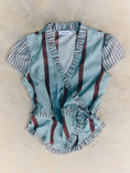 Load image into Gallery viewer, Laagam - Atena Blue Wrap Blouse

