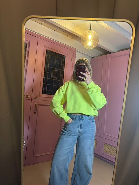 STIEGLITZ basic gele SWEATER – OVERSIZED TRUI