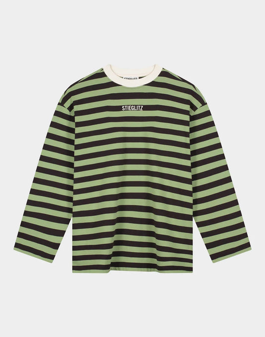Stieglitz Donna Groene Gestreepte Longsleeve
