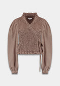 Load image into Gallery viewer, Harper and Yve Debby Overslag Blouse ruit dark fudge
