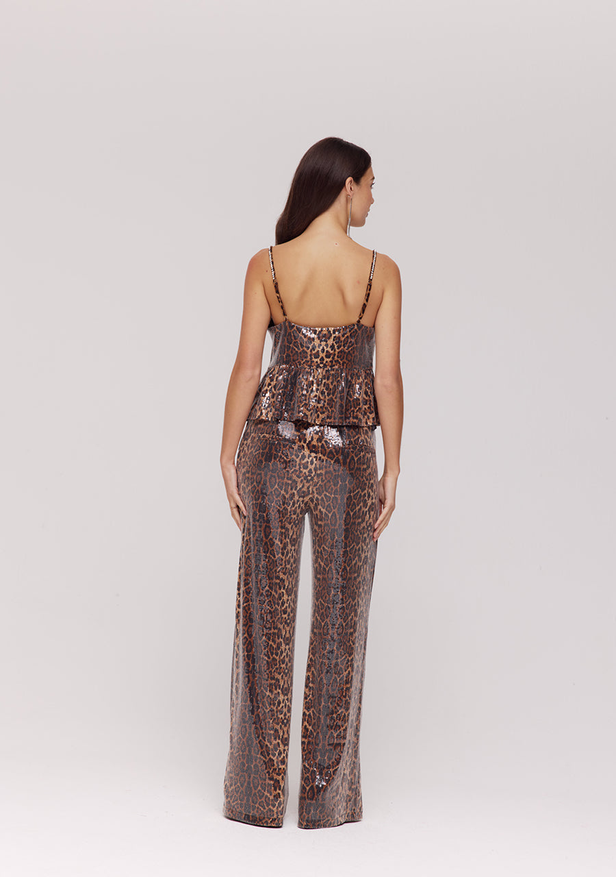 Harper and Yve - Holly Sequin Leopard Broek