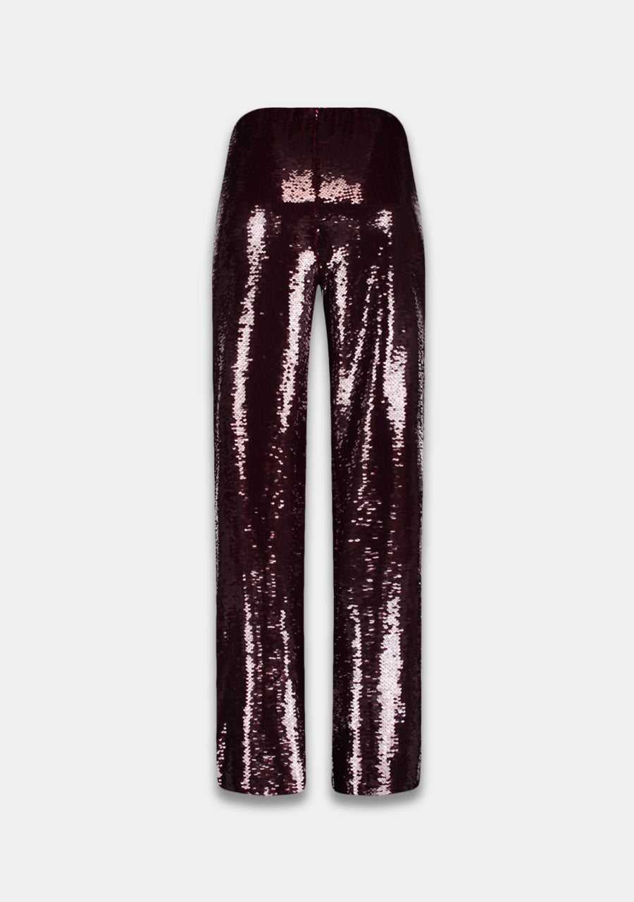 Harper and Yve - Tara Sequin Burgundy Broek