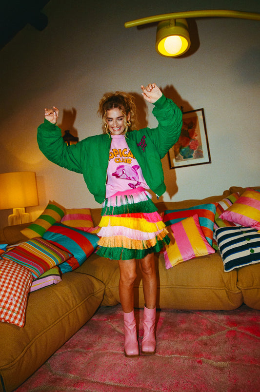 Harper & Yve X Tessa van Montfoort Tessa bomber jas groen