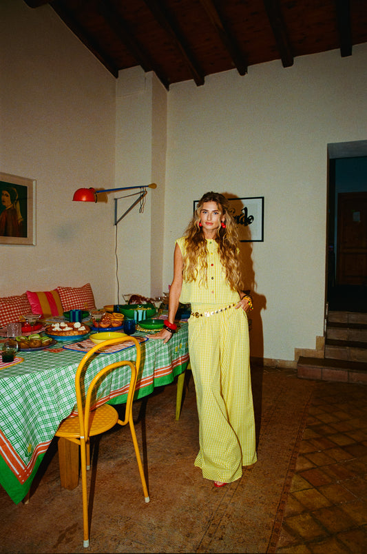 Harper and Yve X Tessa van Montfoort gilet Charlie geel