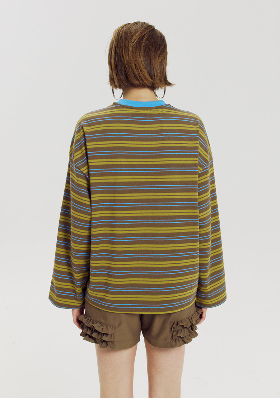 Harper & Yve Tommy Gestreepte Longsleeve Daydream Blue Stripe