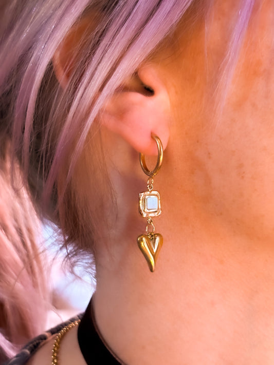 LACHA STUDIO Exclusives - "Forbidden Love" earring subtle heart