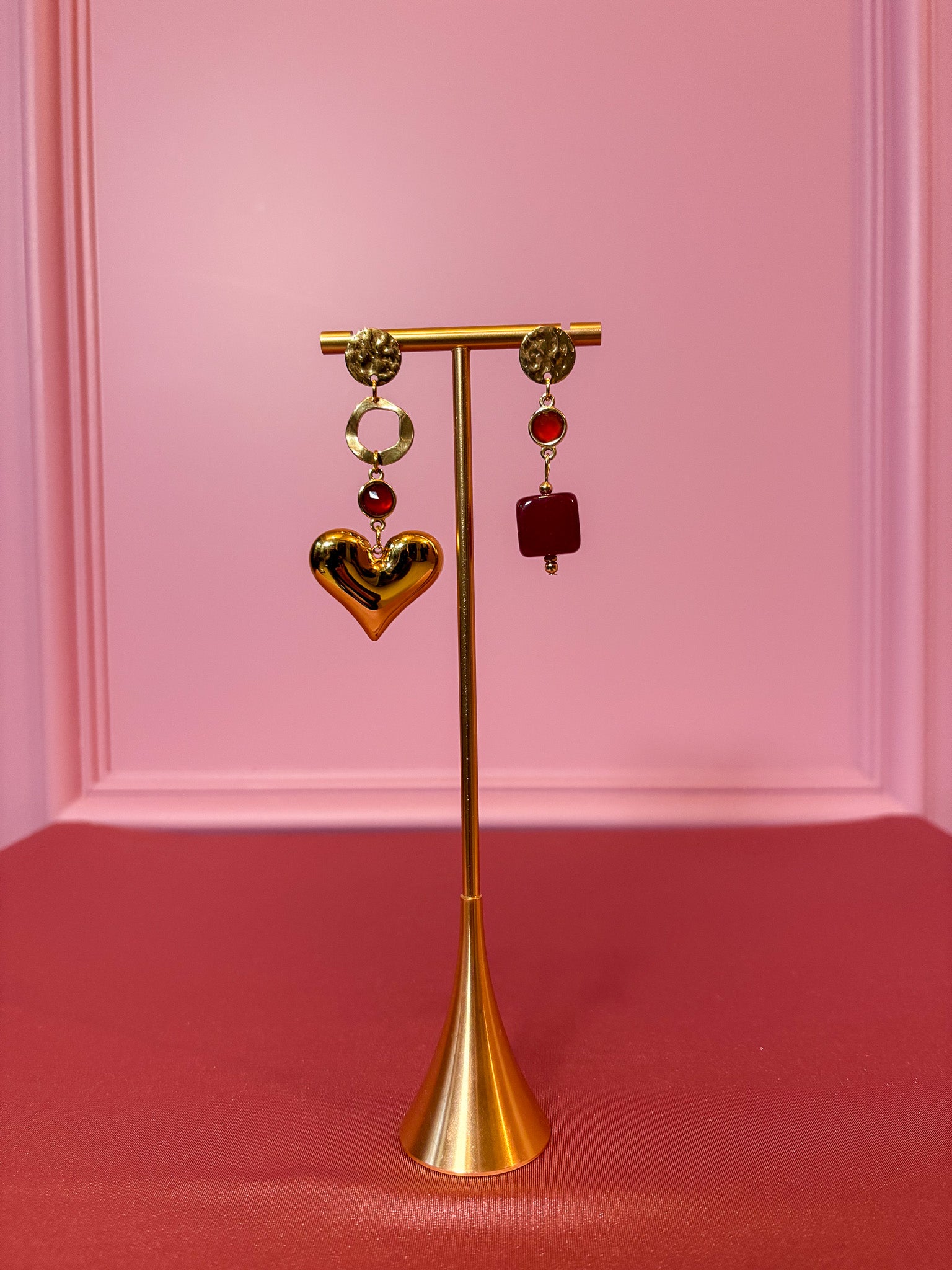 LACHA STUDIO Exclusives - "Soulmate" earring ruby big heart