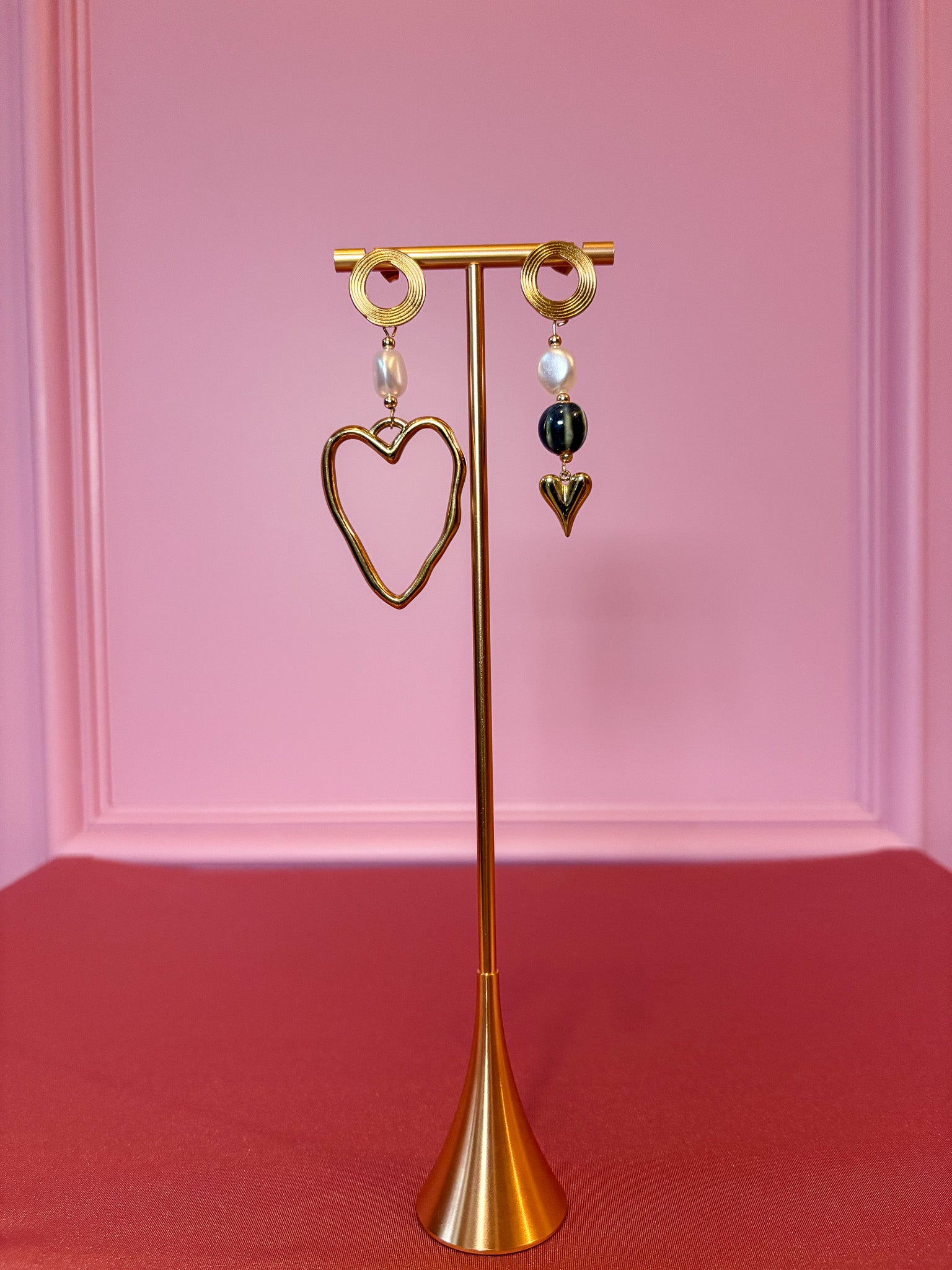 LACHA STUDIO Exclusives - "True Love" earring blue pearl heart