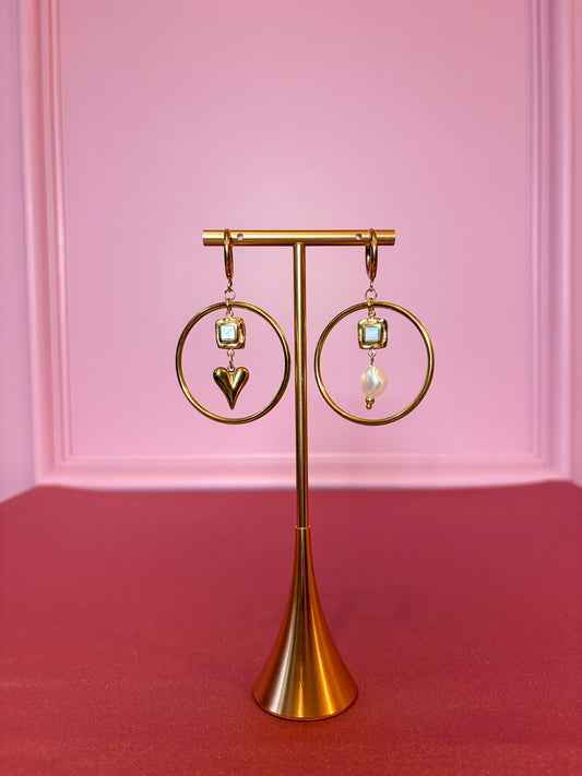 LACHA STUDIO Exclusives - "Forbidden Love" earring deluxe heart