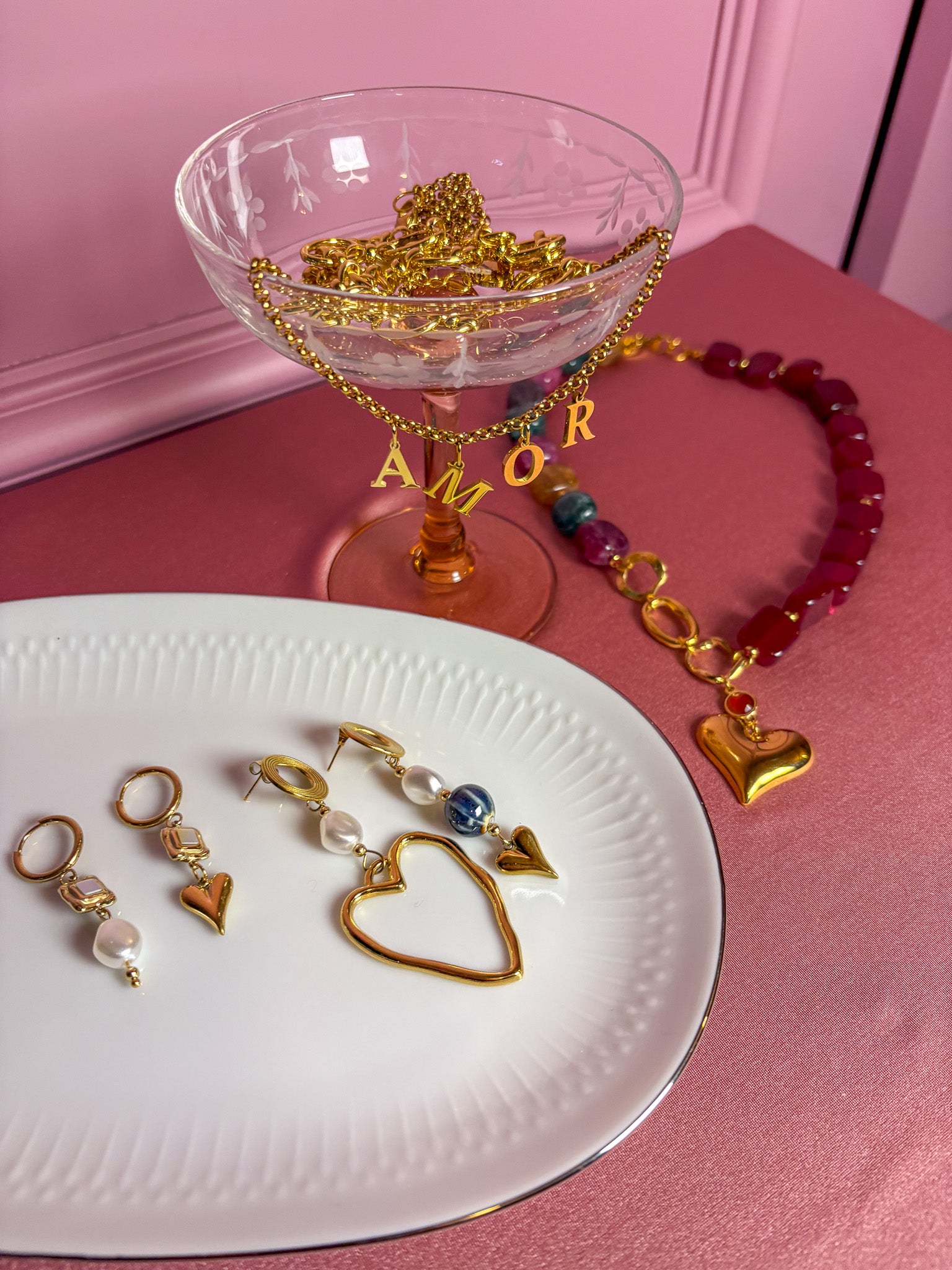 LACHA STUDIO Exclusives - "Forbidden Love" earring subtle heart