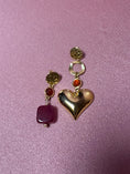 Load image into Gallery viewer, LACHA STUDIO Exclusives - "Soulmate" earring ruby big heart
