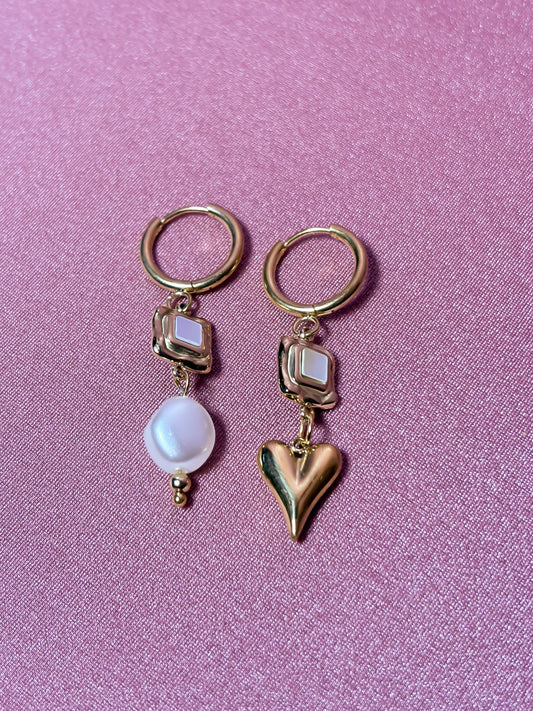 LACHA STUDIO Exclusives - "Forbidden Love" earring subtle pearl
