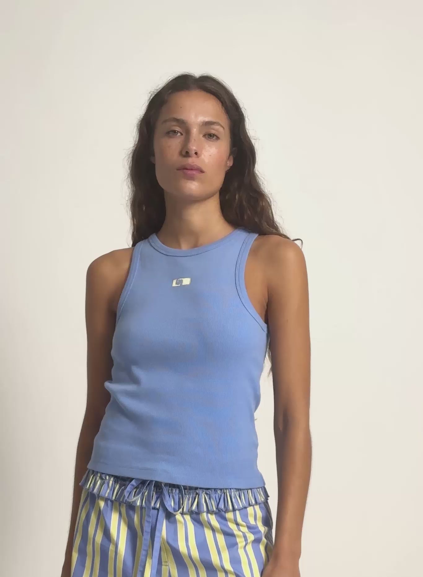 Laagam Logo Tank Top Lichtblauw