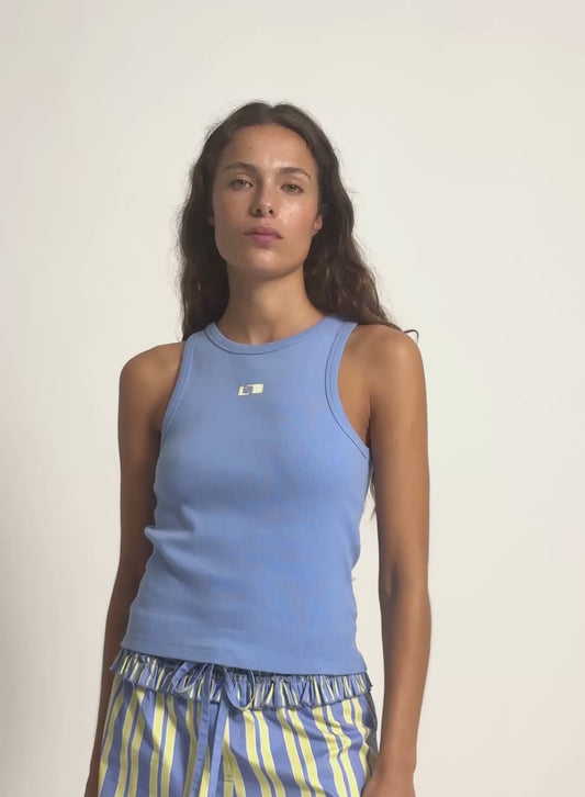 Laagam Logo Tank Top Lichtblauw
