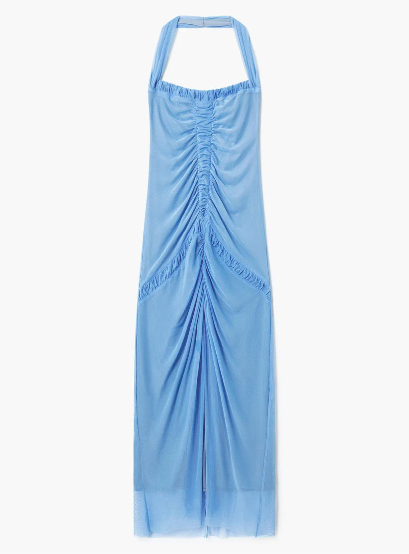 Laagam - Megan Blauwe Mesh Jurk
