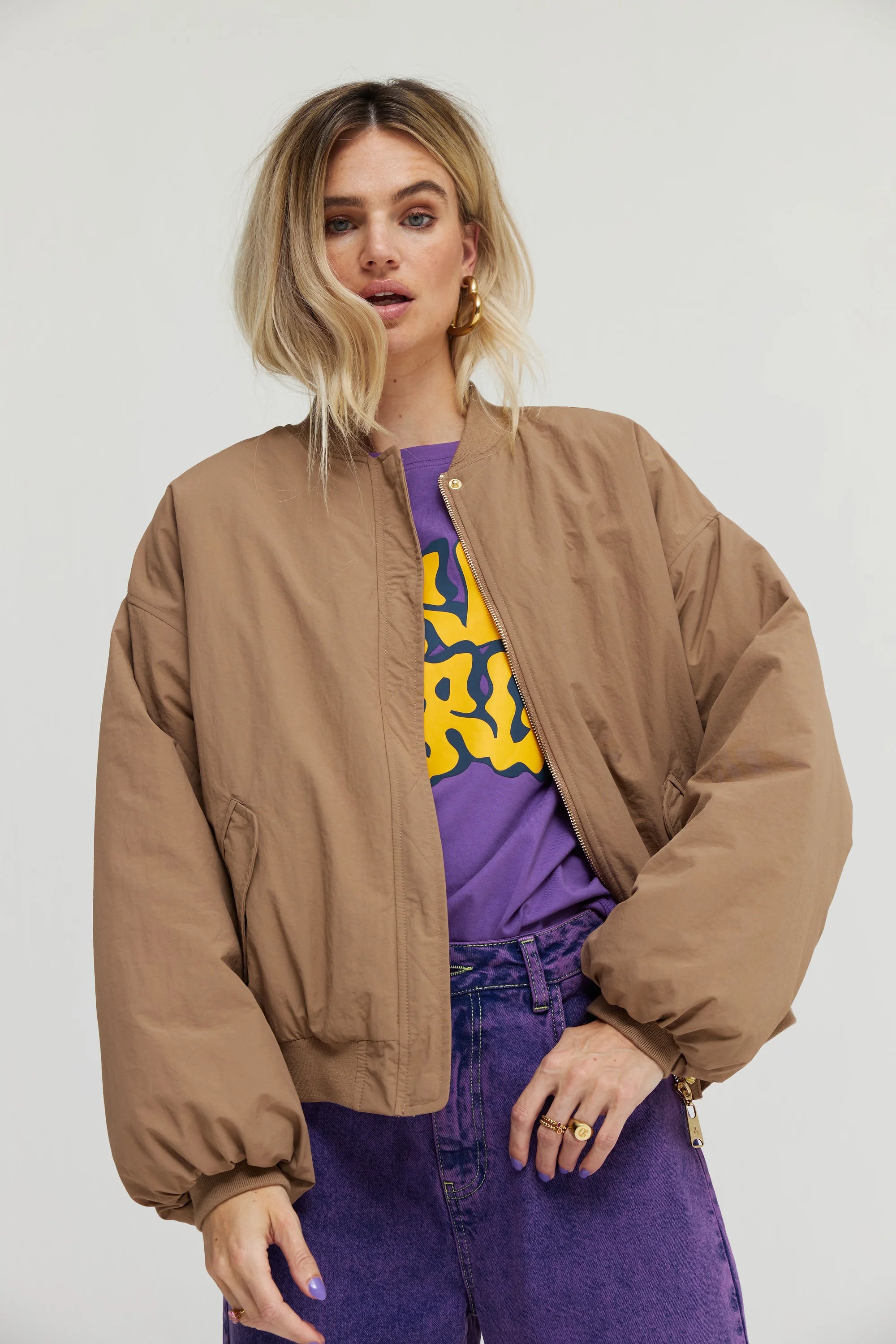 Harper & Yve Nora Bomber Jacket Bruin