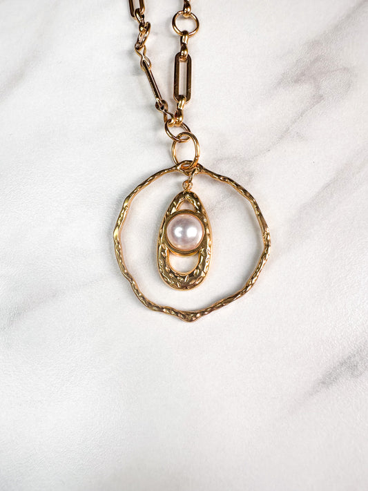 LACHA STUDIO Exclusives - ketting Halo Pearl