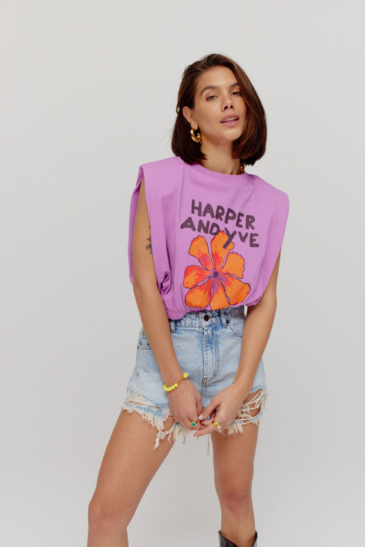 Harper & Yve Muscle Tshirt paars