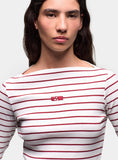 Load image into Gallery viewer, Laagam Emory Rood Gestreept Longsleeve
