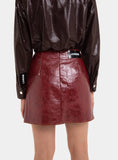 Load image into Gallery viewer, Laagam - Frankie Faux Leather Burgundy Rok
