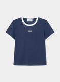 Load image into Gallery viewer, Laagam Hera Navy Logo T-Shirt
