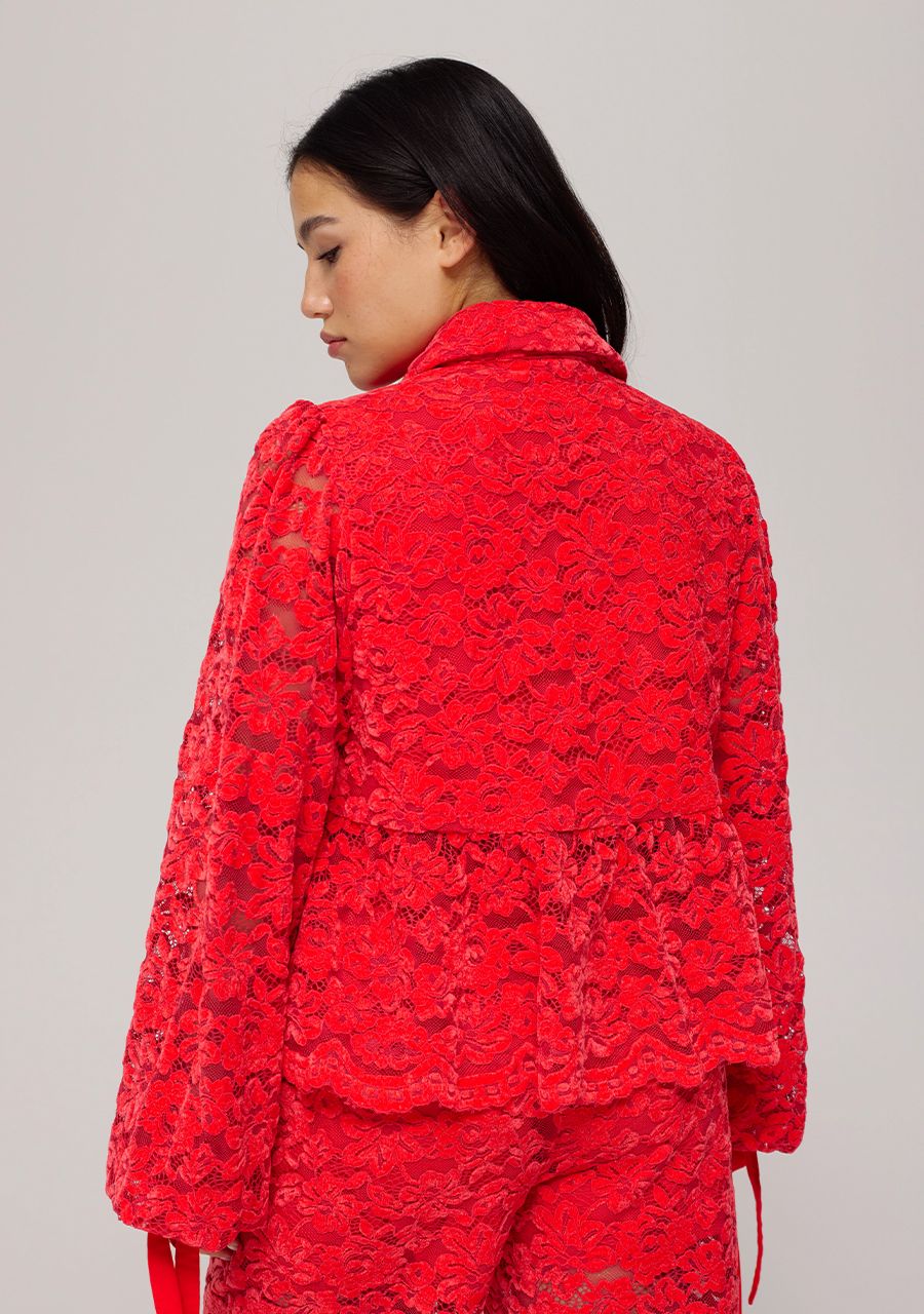 Harper and Yve Maral Kanten Blouse rood