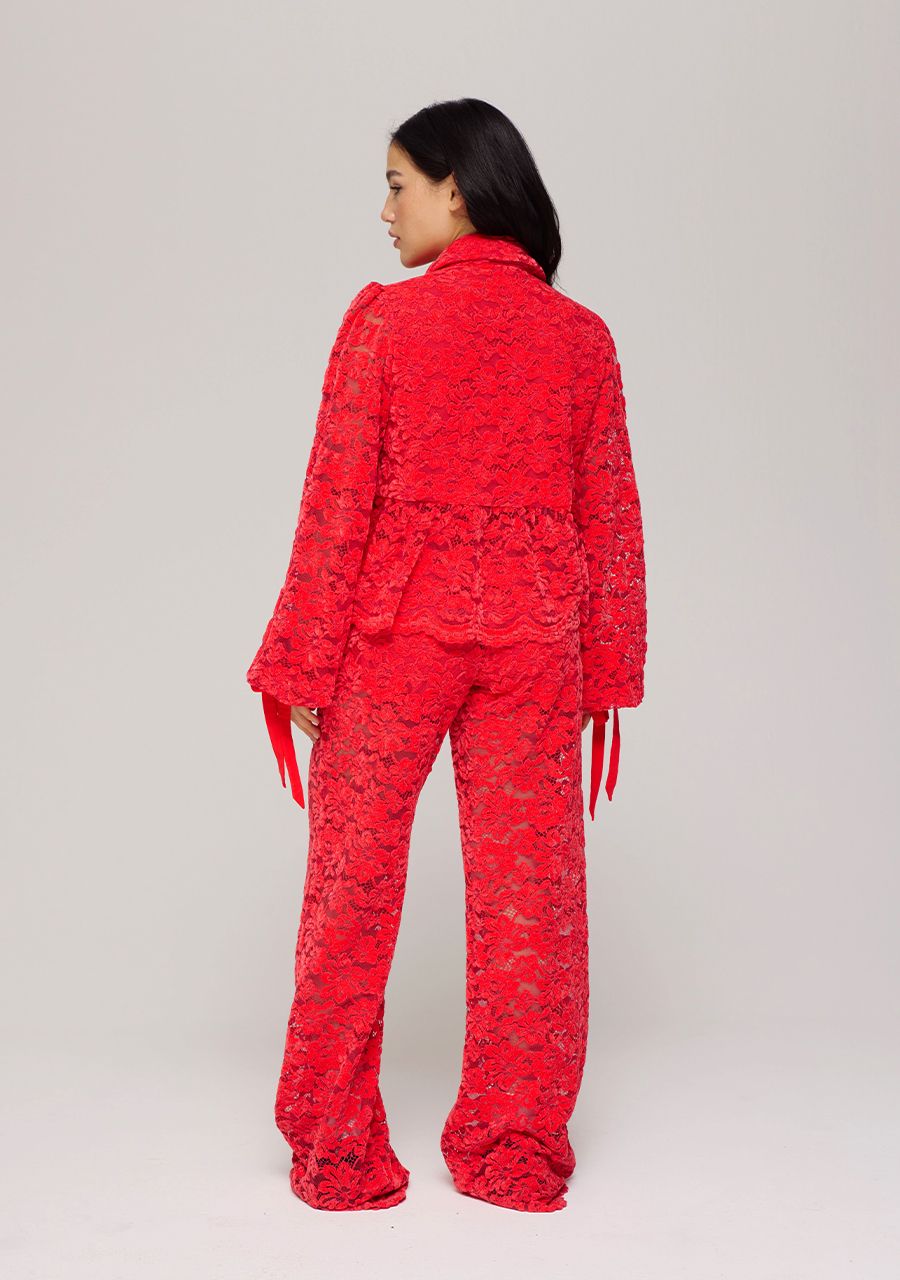 Harper and Yve Maral Kanten Blouse rood