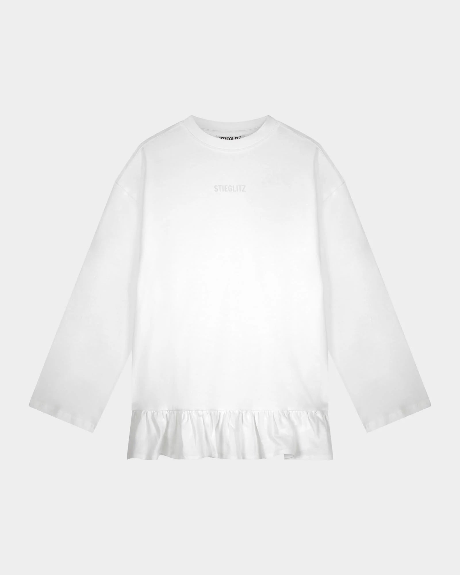 Stieglitz Brisa Skate Longlseeve met ruffle - wit