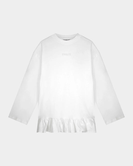 Stieglitz Brisa Skate Longlseeve met ruffle - wit