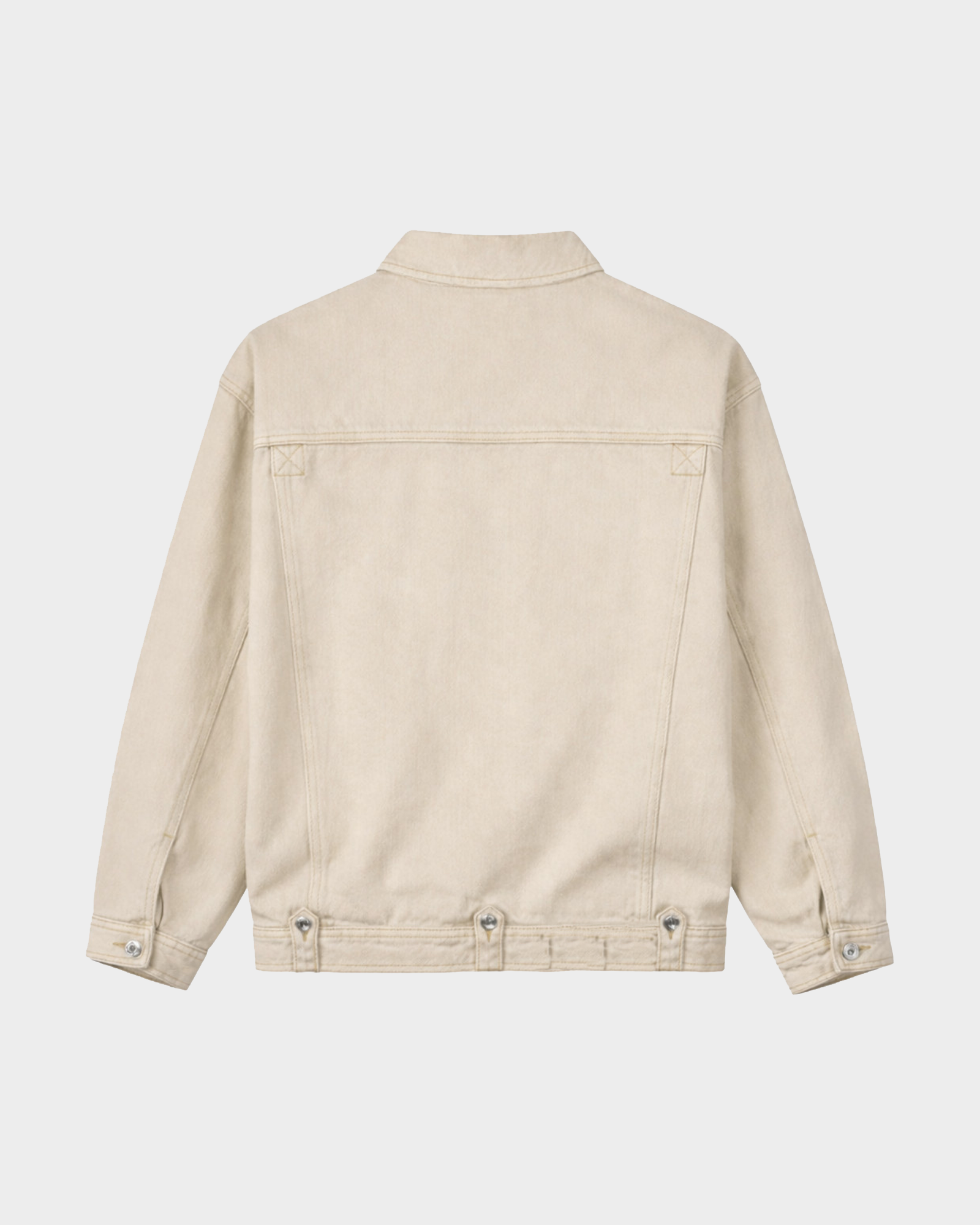 Stieglitz - Taigo Denim Jacket - Off white denim jacket met patches