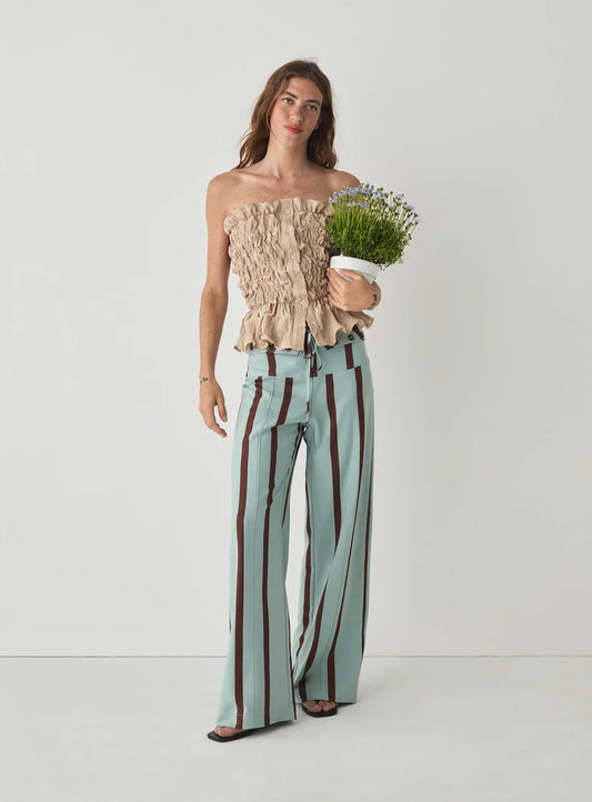 Laagam - Susan Strapless Sand Top - Super stretch