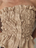Load image into Gallery viewer, Laagam - Susan Strapless Sand Top - Super stretch
