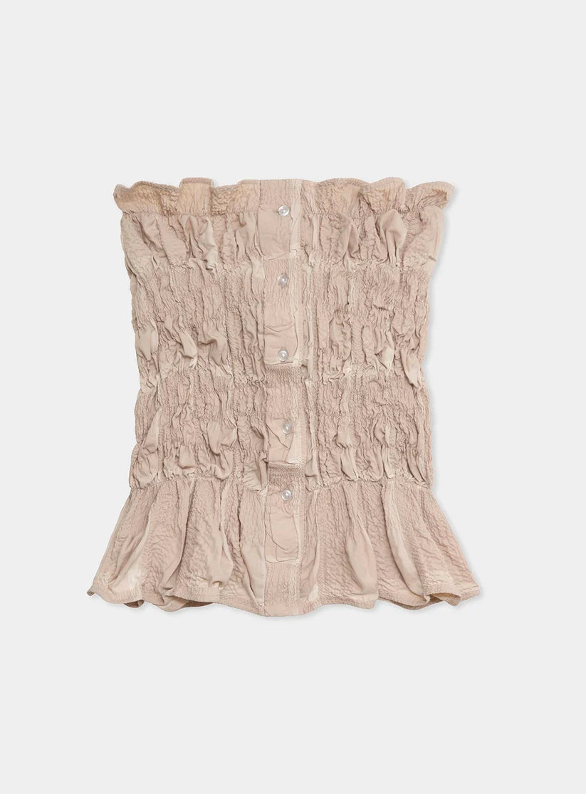 Laagam - Susan Strapless Sand Top - Super stretch