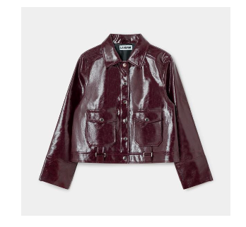 Laagam - Bruna Faux Leather Plum jas