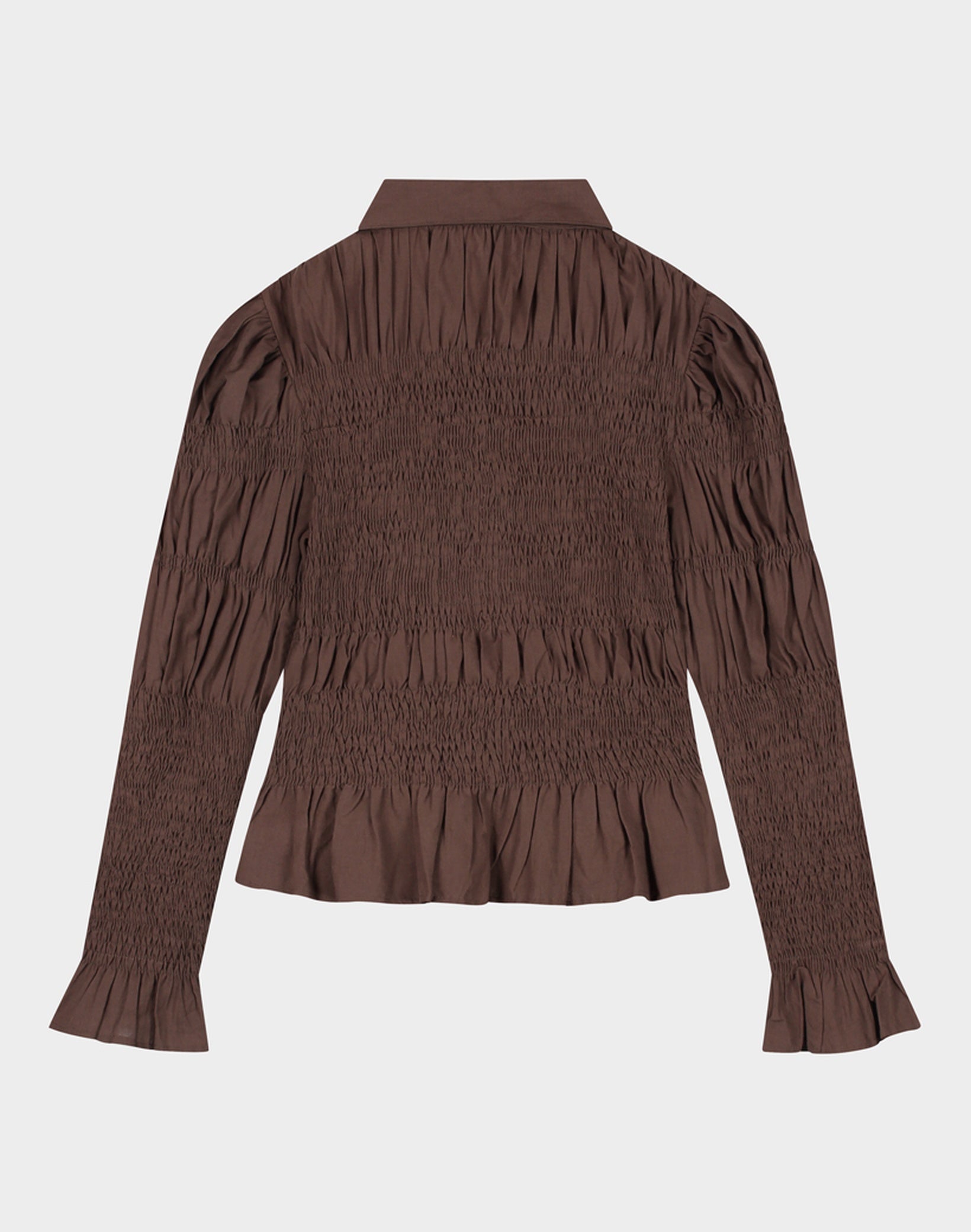 Stieglitz Andrea Smock Blouse Bruin - Valt iets ruimer