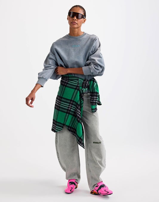 Stieglitz Basic Worn Out Sweater Oversized - Grijs
