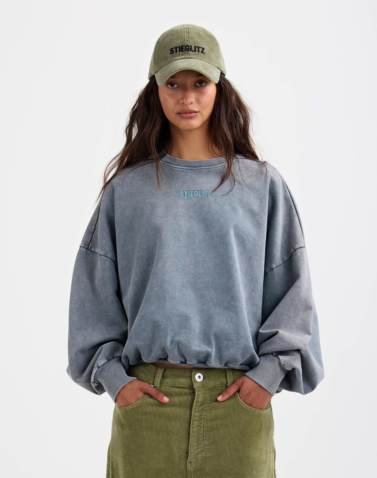 Stieglitz Basic Worn Out Sweater Oversized - Grijs