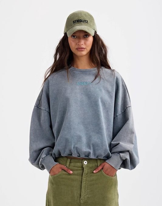 Stieglitz Basic Worn Out Sweater Oversized - Grijs