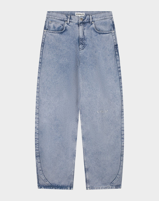 Stieglitz - Benito Jeans - Barrel fit met borduursel - Valt Groot